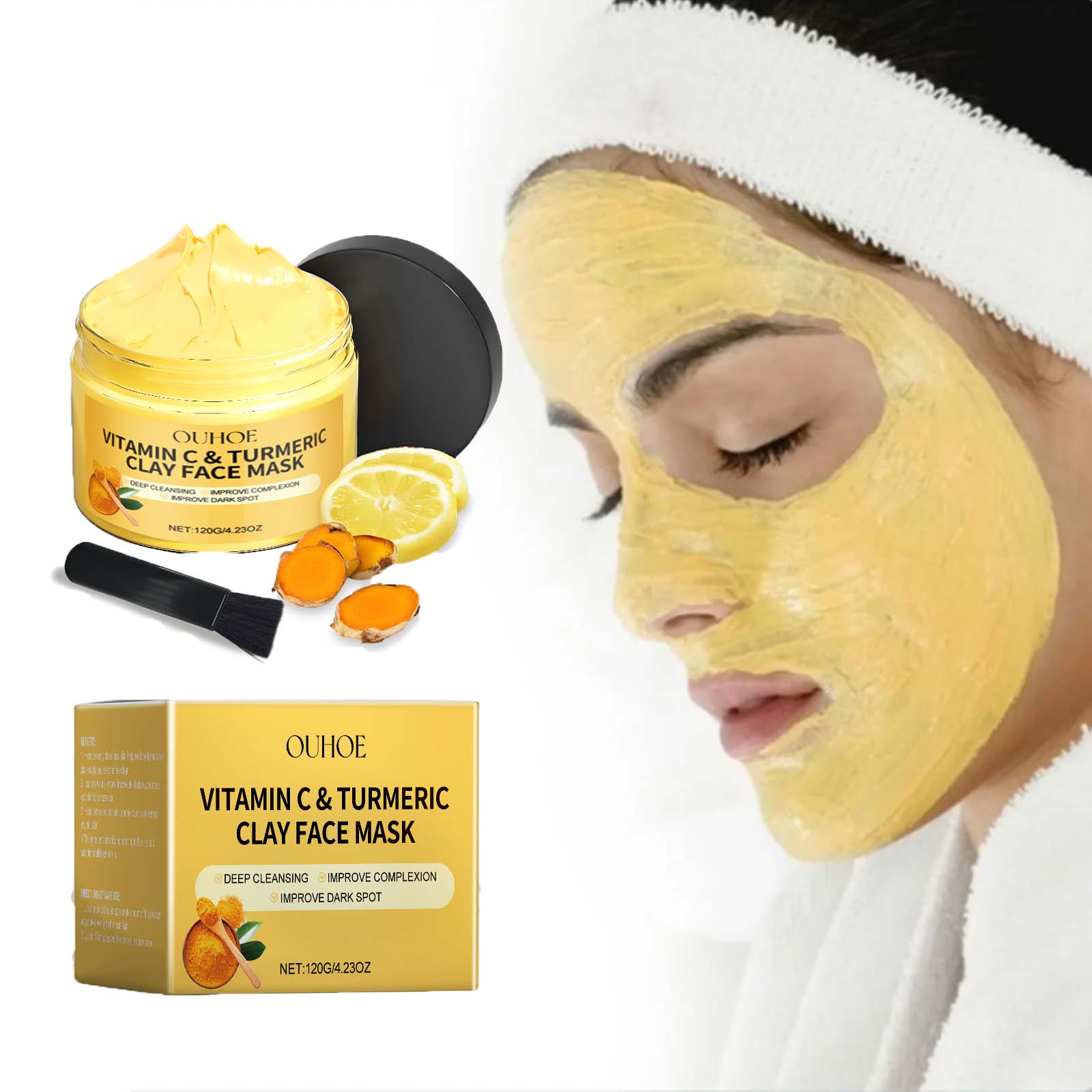 Dust Mask Construction - Mascarilla de barro de cúrcuma con